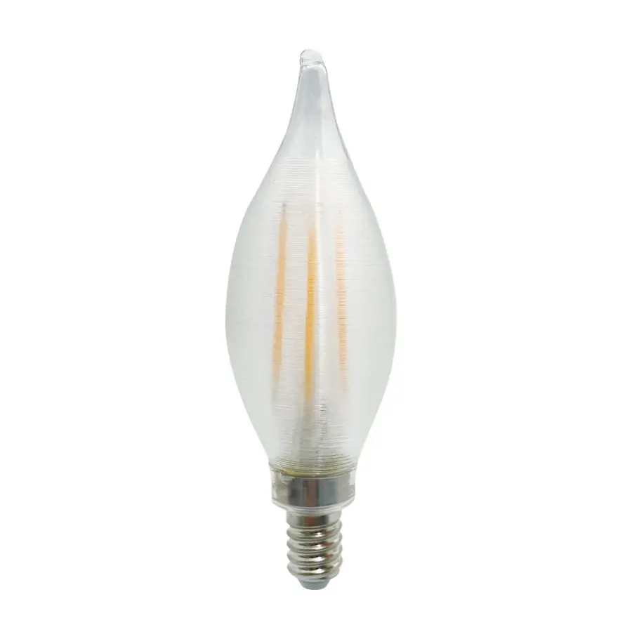 Filaments C11 LED Candelabra Bulb - Satin Finish - Image 1