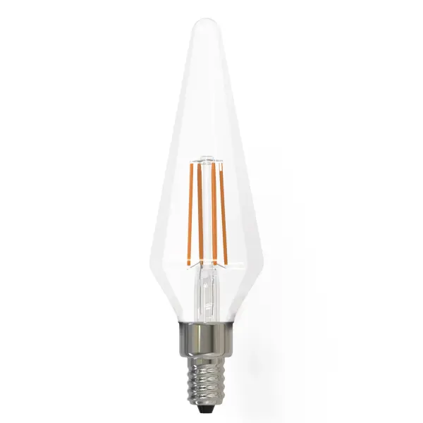 This energy-efficient LED bulb combines modern technology with decorative appeal. The prismatic glass shape creates unique light patterns while the visible filament adds vintage charm to any fixture.