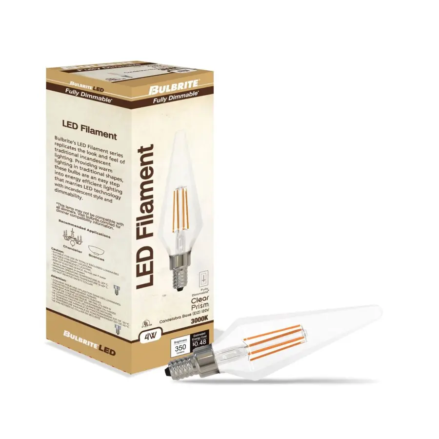Prism LED Filament Bulb - Candelabra Base - Image 2