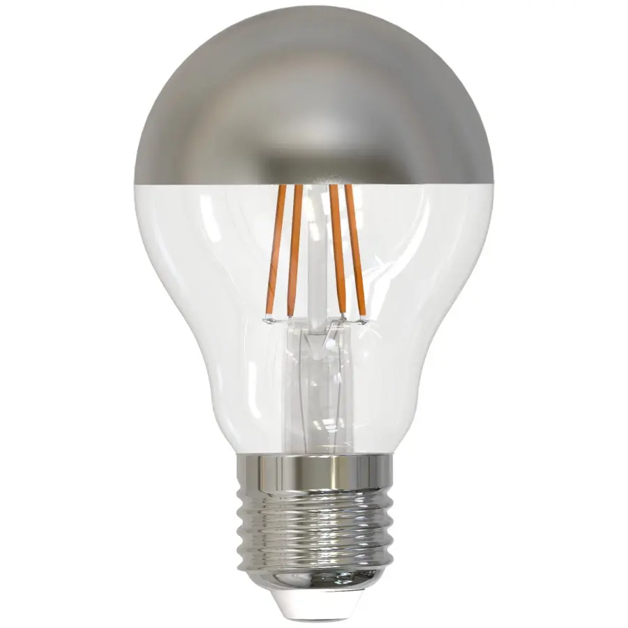 A19 LED Filament Bulb - Half Chrome - Image 1