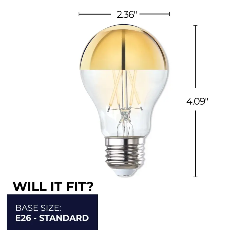 Filaments Half Gold A19 LED Bulb - Image 7