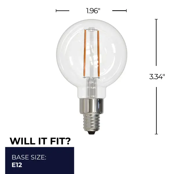 G16 LED Filament Bulb - 2.5W (25W Equivalent) - Image 5