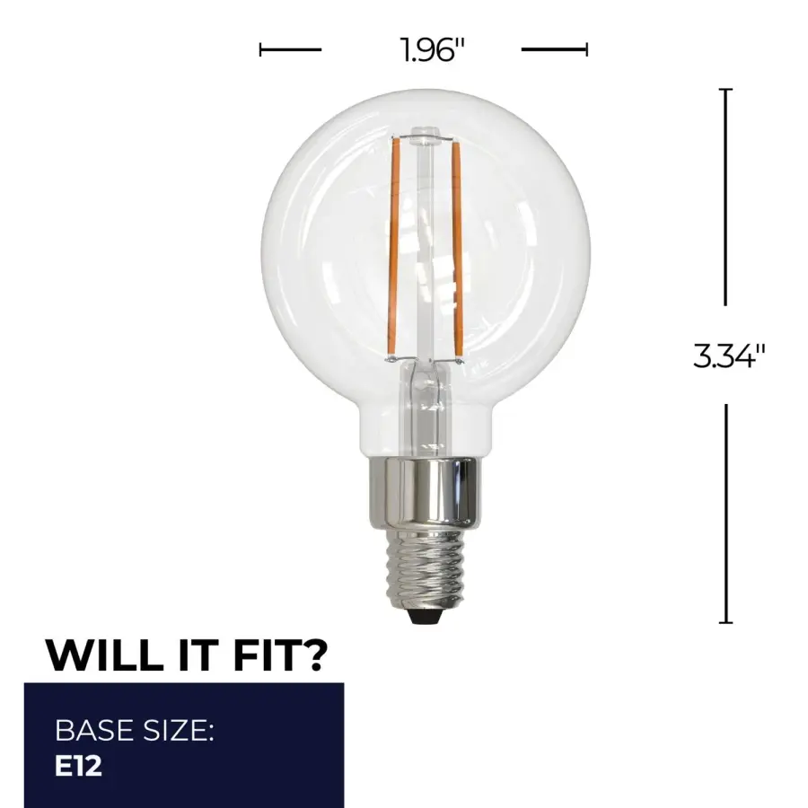 G16 LED Filament Bulb - 2.5W (25W Equivalent) - Image 5