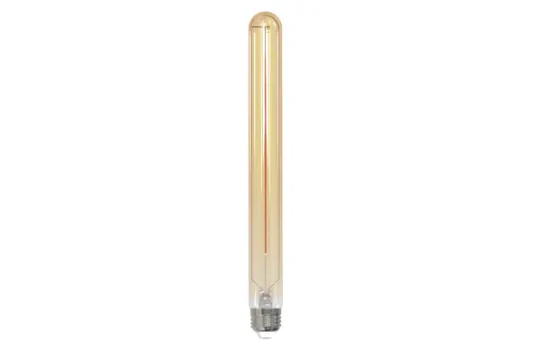 This 11-inch T9 tubular LED bulb combines nostalgic filament styling with modern energy efficiency. Delivering warm 2100K amber light at just 5 watts, it's fully dimmable and wet-rated for versatile indoor/outdoor use.
