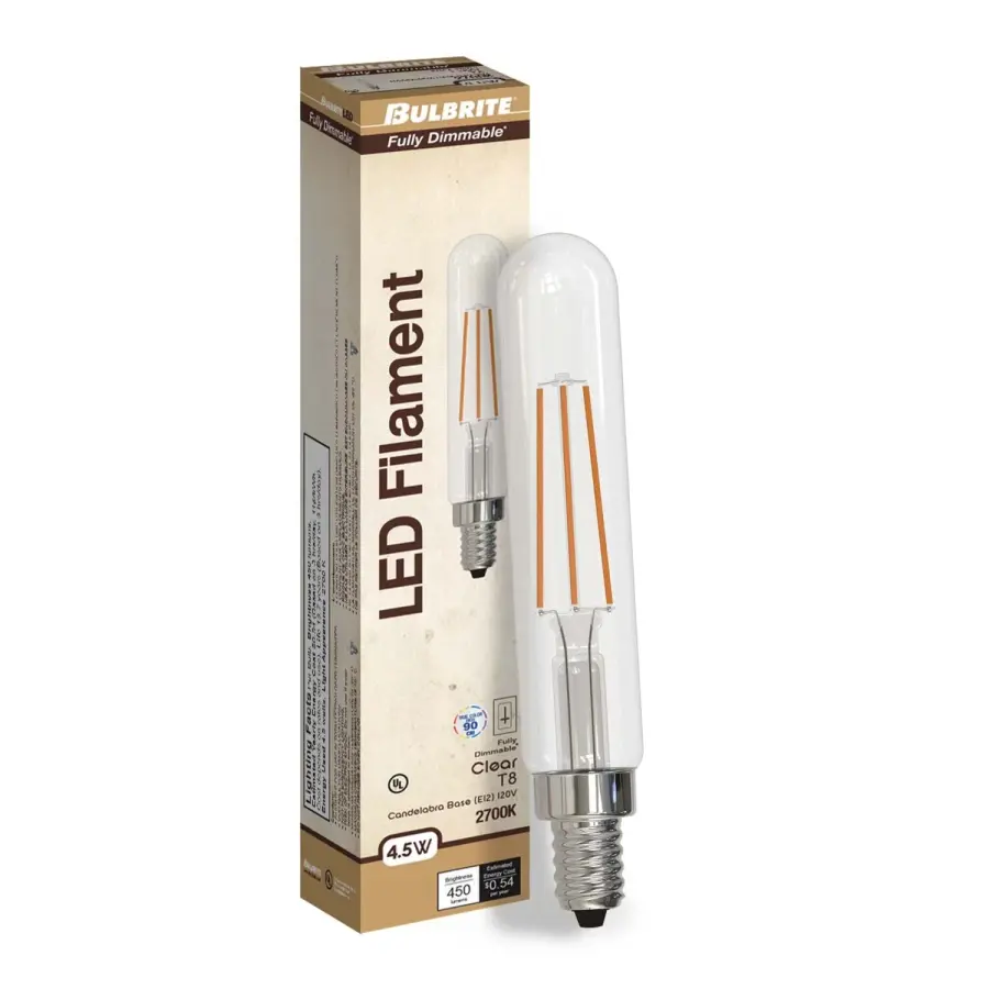 T8 LED Filament Bulb - Warm White 2700K - Image 2