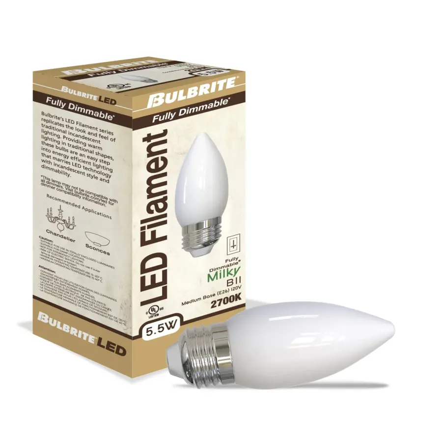 Filaments B11 LED Chandelier Bulb - Milky - Image 2