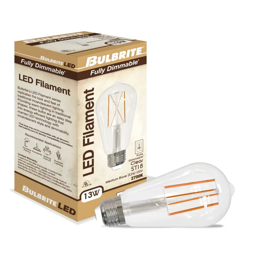 ST18 LED Filament Bulb - 100W Equivalent - Image 2
