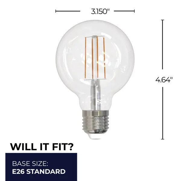 G25 LED Filament Globe Bulb - 8.5W (100W Equivalent) - Image 5