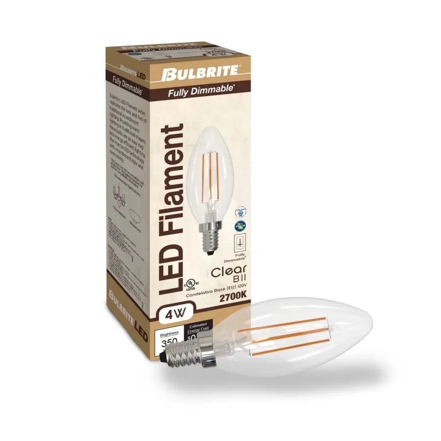 LED B11 Filament Bulb - Warm White 2700K - Image 2