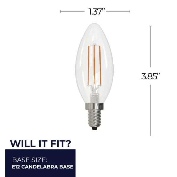 LED B11 Filament Bulb - Warm White 2700K - Image 5