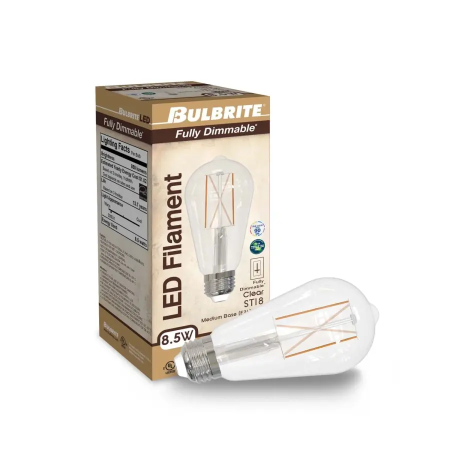 ST18 LED Filament Bulb - 8.5W (60W Equivalent) - Image 2