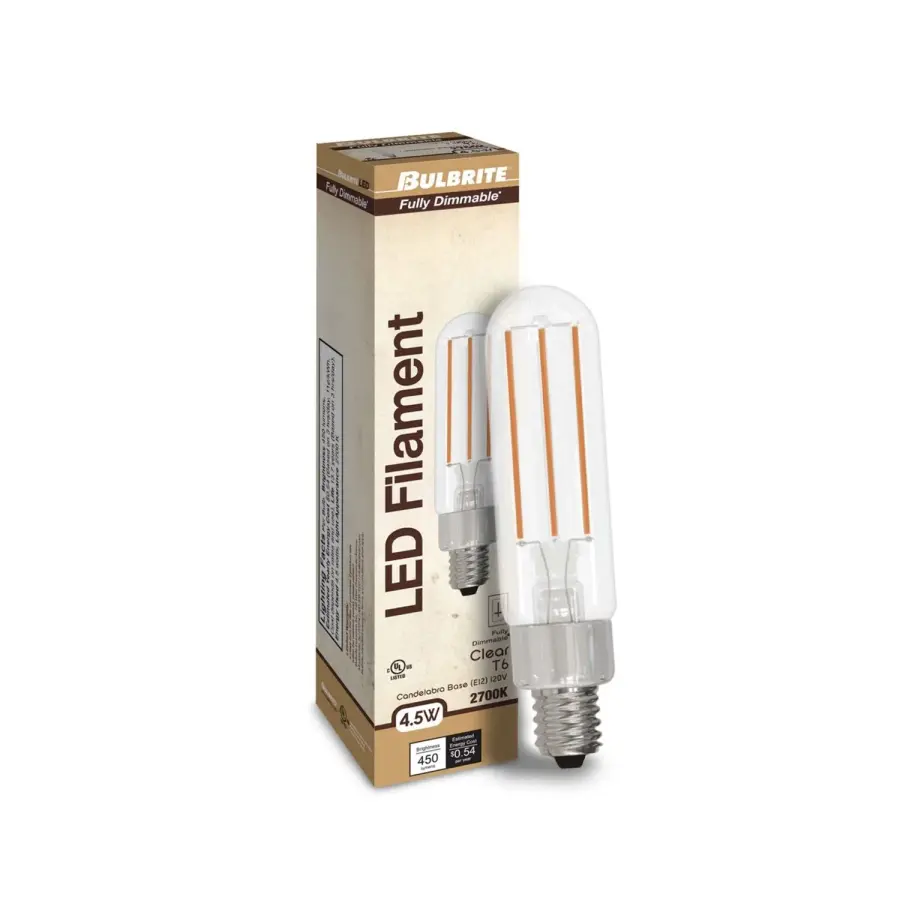 T6 LED Filament Bulb - Warm White 2700K - Image 2
