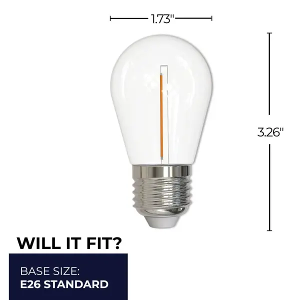 S14 LED Filament Bulb - Warm White - Image 5