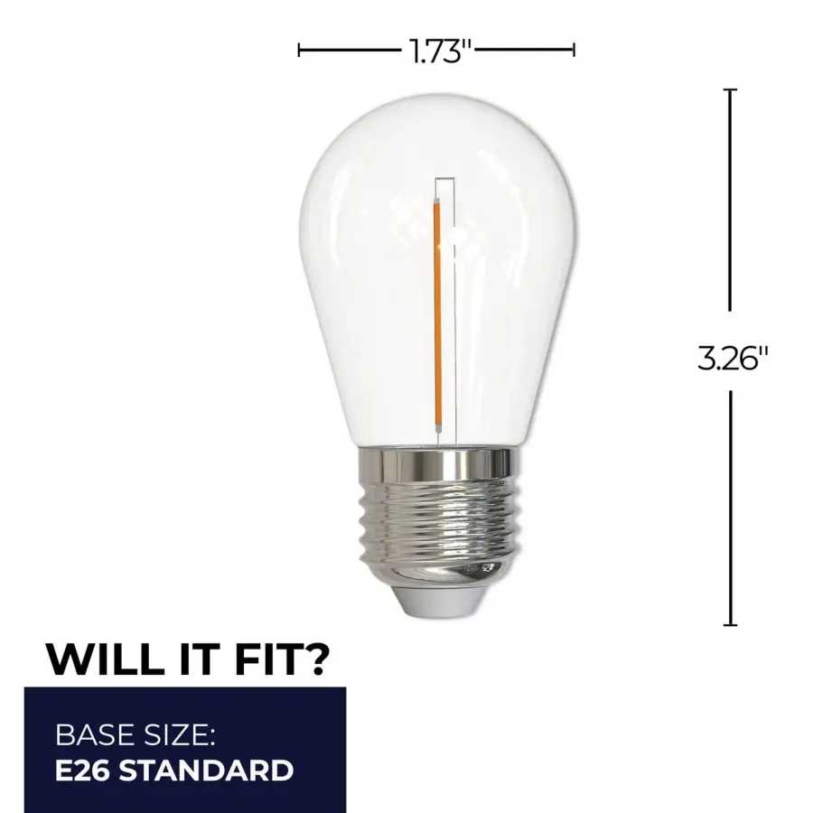 S14 LED Filament Bulb - Warm White - Image 5