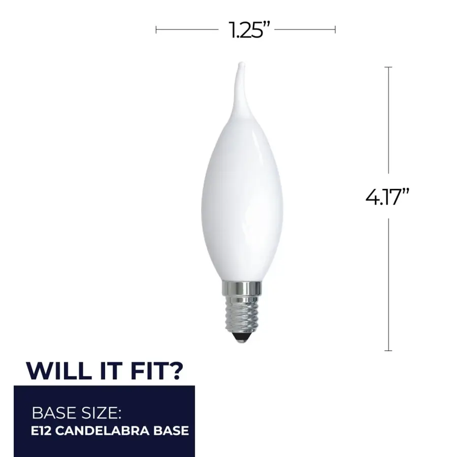 Filaments CA10 LED Candelabra Bulb - Milky Finish - Image 5