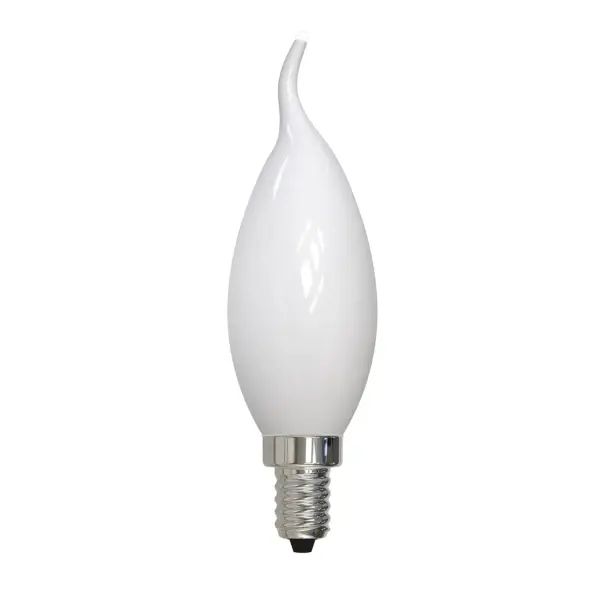 This CA10 LED bulb delivers warm 3000K lighting with a soft milky finish, perfect for chandeliers and decorative fixtures. Fully dimmable and rated for 15,000 hours, it uses only 5W while providing 500 lumens of beautiful ambient light.