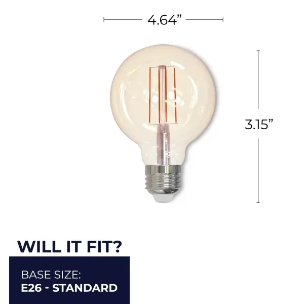 Filaments G25 LED Globe Bulb - Antique Amber - Image 5