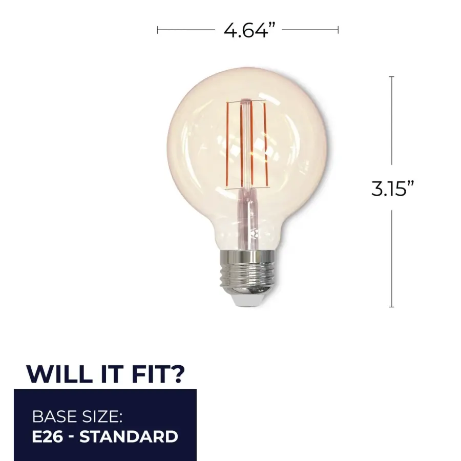 Filaments G25 LED Globe Bulb - Antique Amber - Image 5