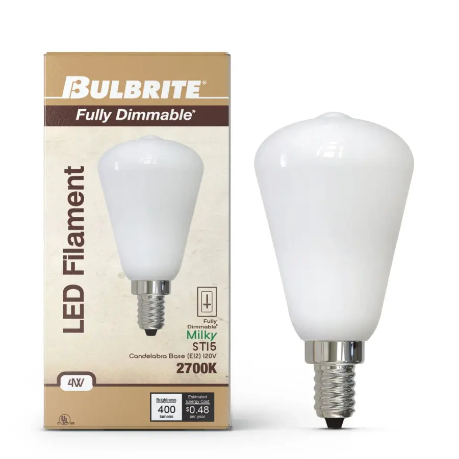 ST15 LED Filament Bulb - Milky Finish - Image 2
