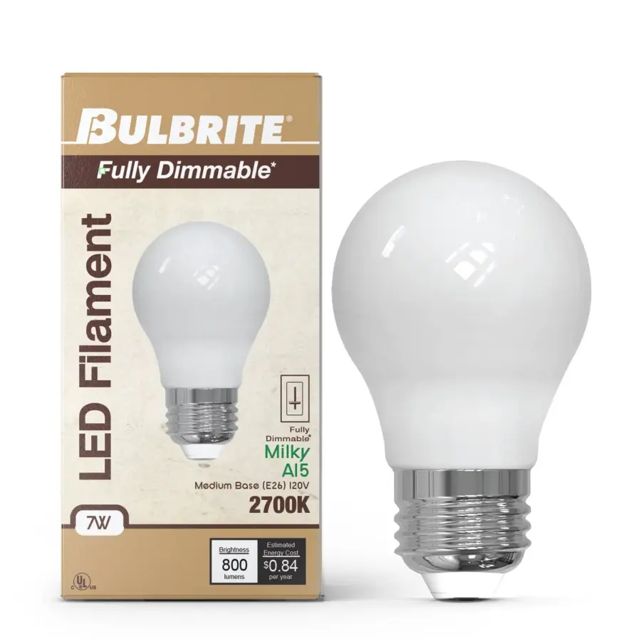 A15 LED Filament Bulb - Milky White - Image 2
