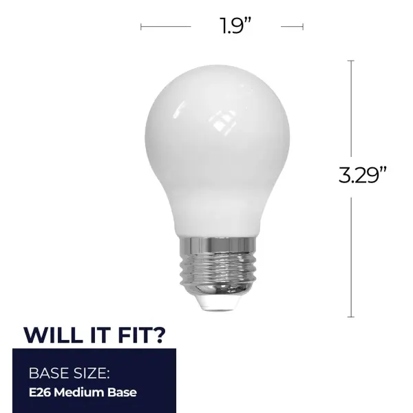 A15 LED Filament Bulb - Milky White - Image 7