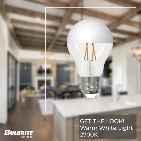 5W LED A19 Filament Bulb - Half White - Image 3