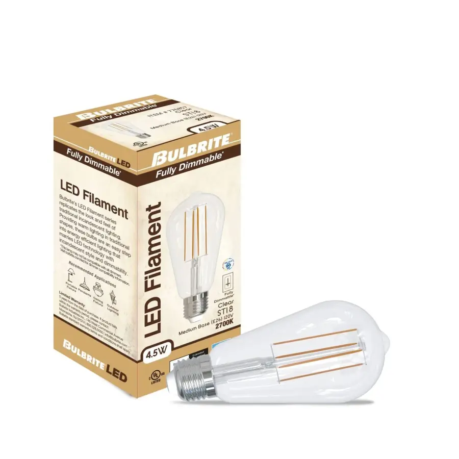 ST18 LED Filament Bulb - 4.5W Warm White - Image 2