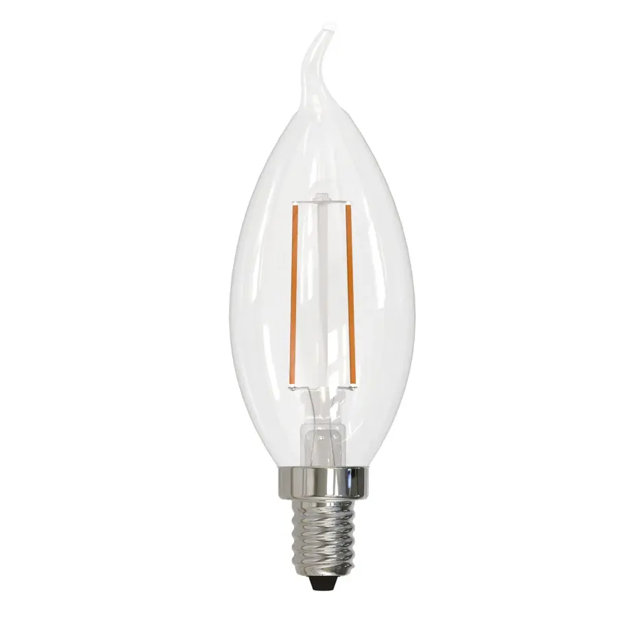 CA10 LED Filament Candelabra Bulb - 2.5W (25W Equivalent) - Image 1