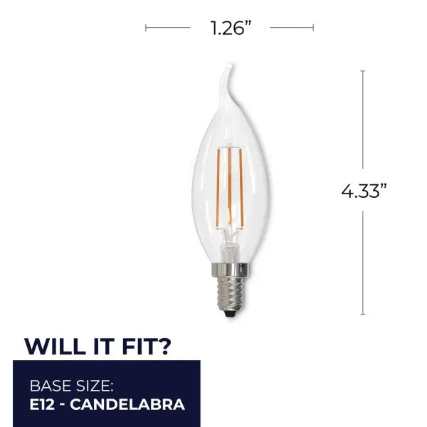 CA10 LED Filament Bulb - 4.5W (40W Equivalent) - Image 5
