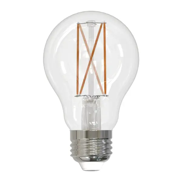 This 5W LED A19 bulb delivers 450 lumens of warm white light while using 87% less energy than traditional 40W incandescent bulbs. Features fully dimmable operation, wet-rated durability, and a 15,000-hour lifespan.