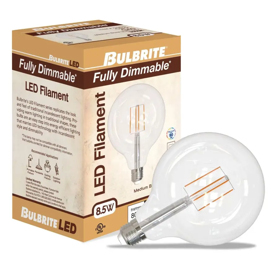 G40 LED Filament Globe Bulb - 8.5W (100W Equivalent) - Image 2