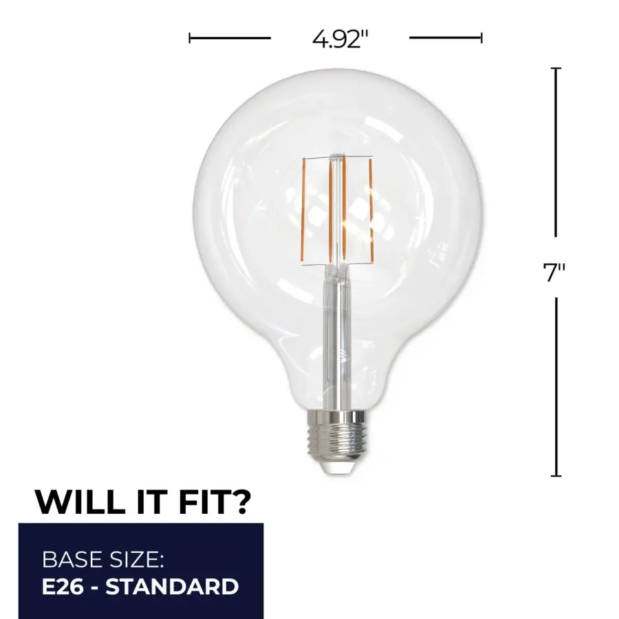 G40 LED Filament Globe Bulb - 8.5W (100W Equivalent) - Image 5