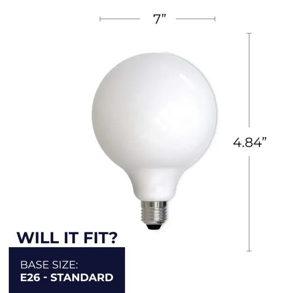 G40 LED Filament Globe Bulb - Milky White - Image 5