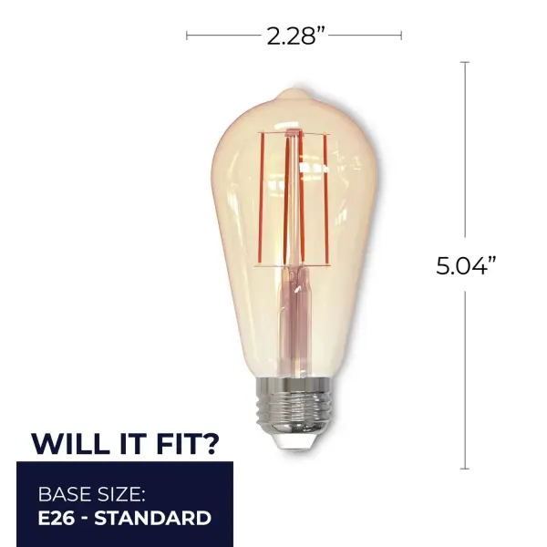 ST18 Vintage Edison LED Bulb - 7W (60W Equivalent) - Image 5