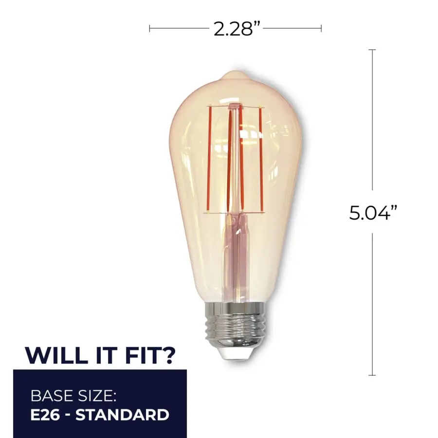 ST18 Vintage Edison LED Bulb - 7W (60W Equivalent) - Image 5
