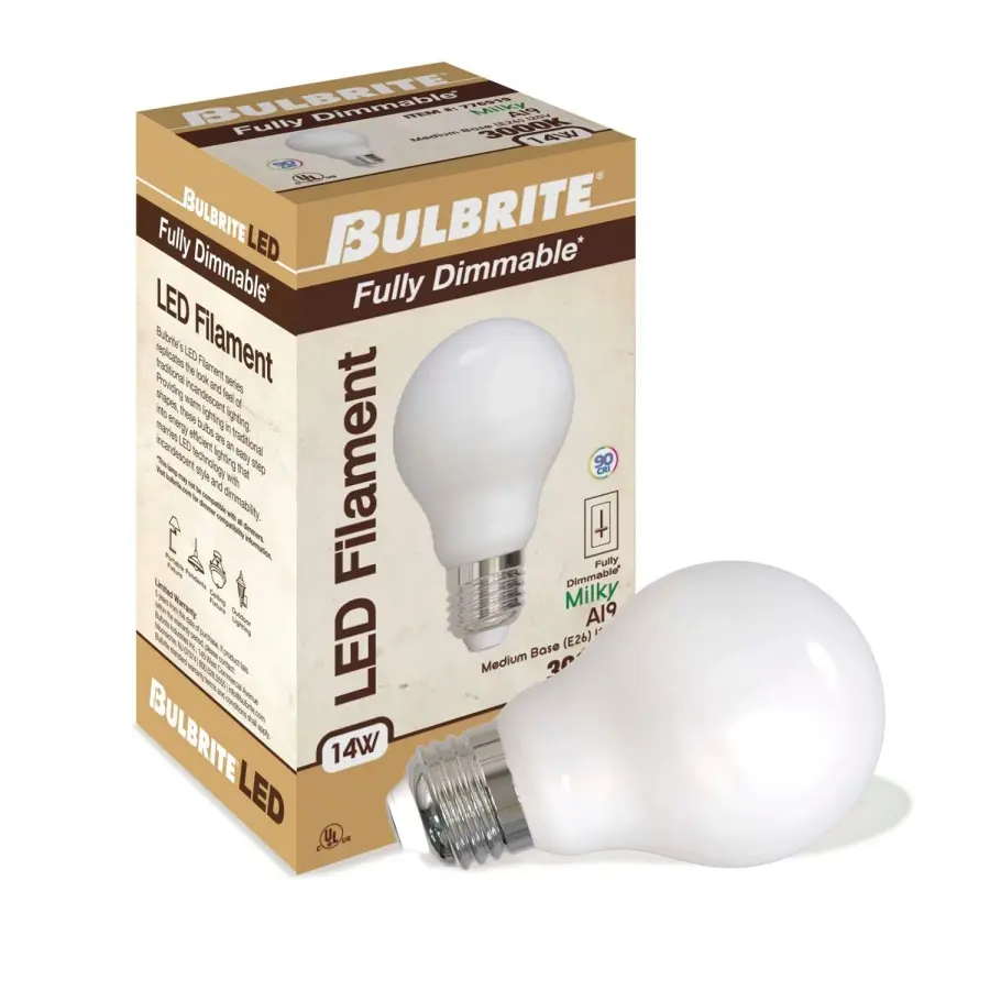 Filaments A19 LED Bulb - 100W Equivalent Soft White - Image 2
