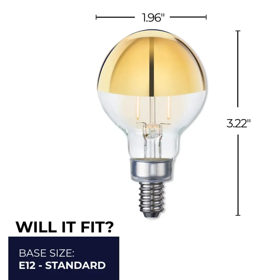 Filaments Half Gold G16 LED Bulb - Image 7