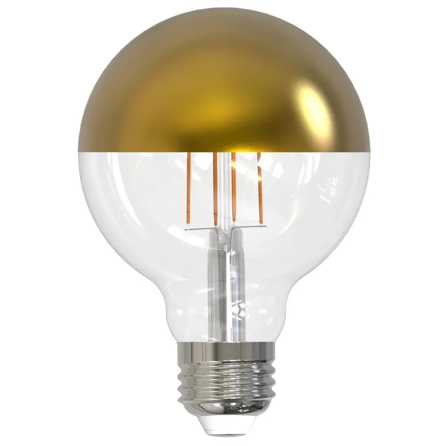 LED G25 Globe Bulb - Half Gold Filament - Image 1