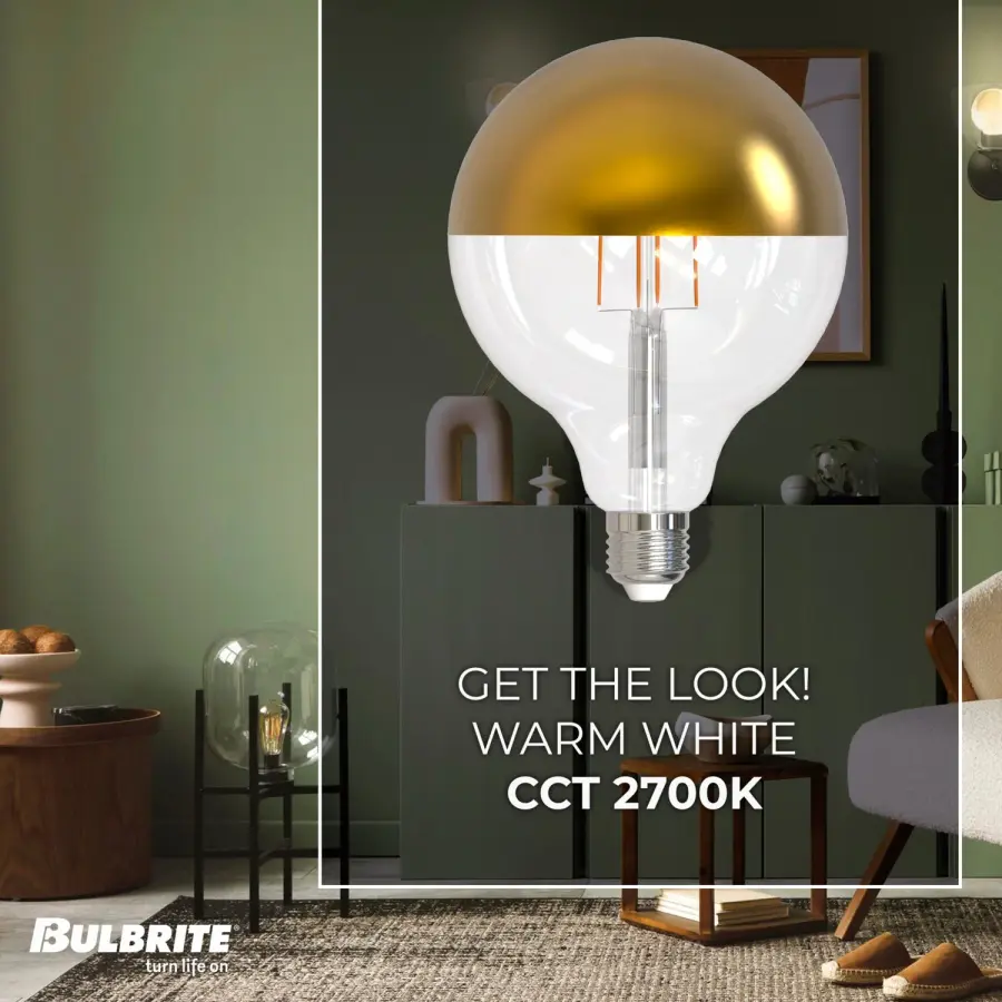 Filaments Half Gold G40 LED Globe Bulb - Image 3