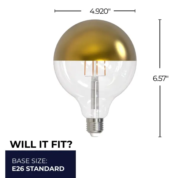 Filaments Half Gold G40 LED Globe Bulb - Image 7
