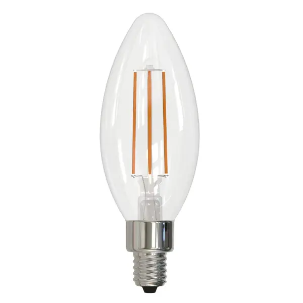This B11 LED filament bulb combines classic candelabra styling with modern efficiency, delivering warm 2700K light while using just 2.5 watts. Fully dimmable and damp-rated for versatile indoor/outdoor use.