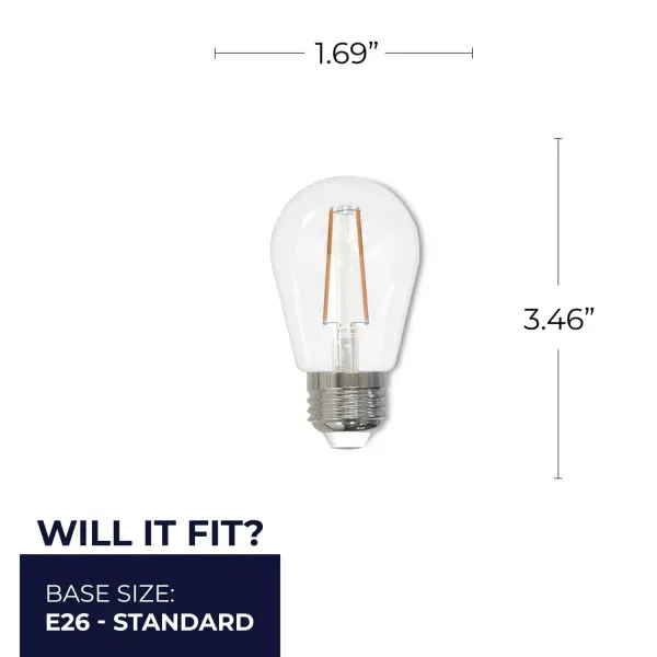 S14 LED Filament Bulb - Warm White - Image 5
