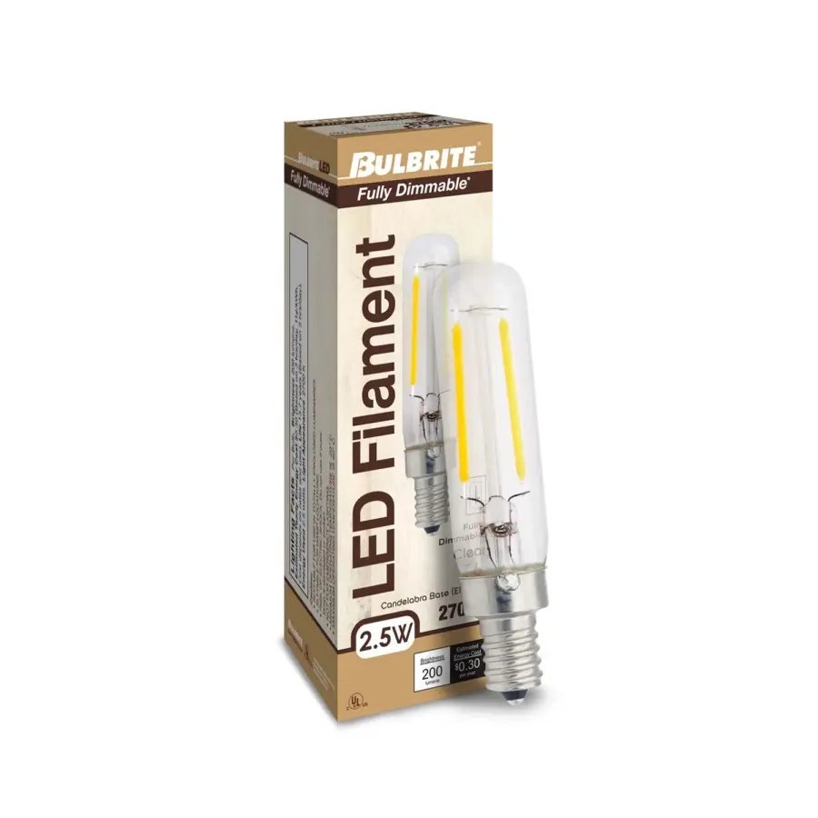 T6 LED Filament Bulb - Warm White 2700K - Image 2