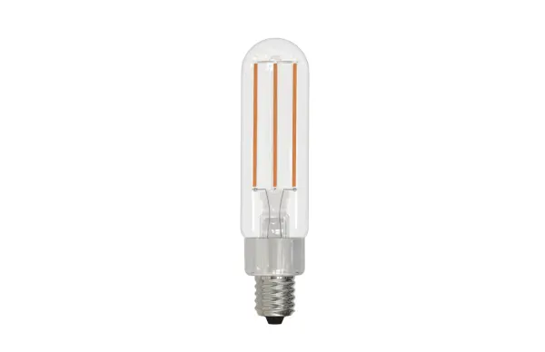 This T6 LED filament bulb combines classic Edison-style aesthetics with modern efficiency. At just 2.5W, it delivers 250 lumens of soft white light while lasting up to 15,000 hours. Fully dimmable and damp-rated for versatile use.