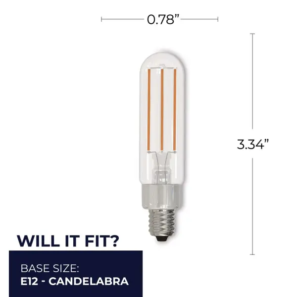 T6 LED Filament Bulb - Candelabra Base - Image 5