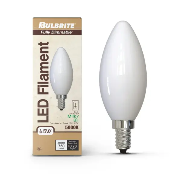 B11 LED Filament Bulb - Milky Finish - Image 2