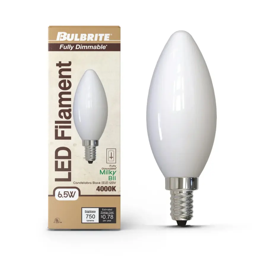 Filaments B11 LED Candelabra Bulb - Cool White - Image 2