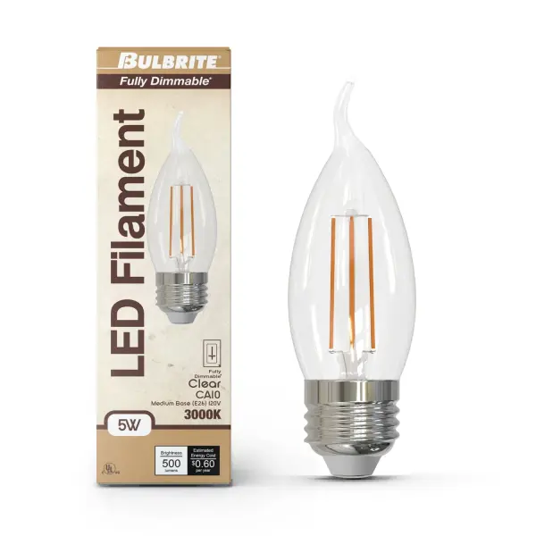 CA10 LED Filament Bulb - Soft White - Image 2