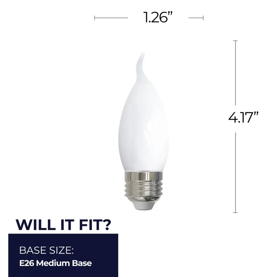 Filaments CA10 LED Chandelier Bulb - Milky Finish - Image 5