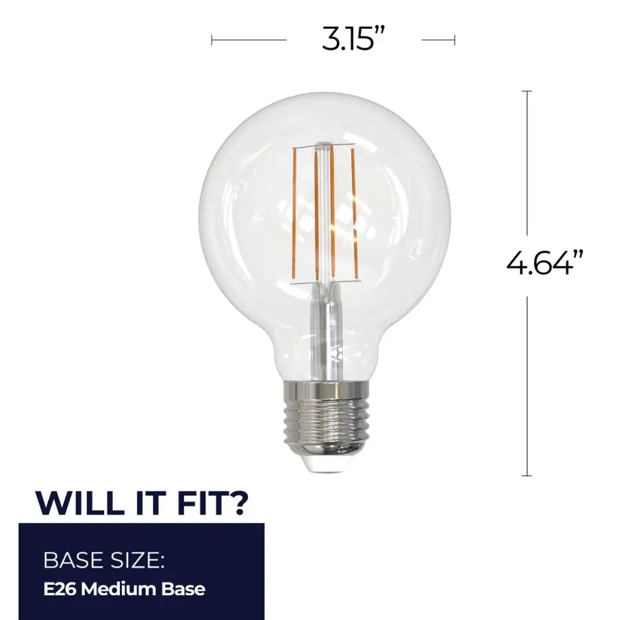 G25 LED Filament Globe Bulb - 5W (60W Equivalent) - Image 5
